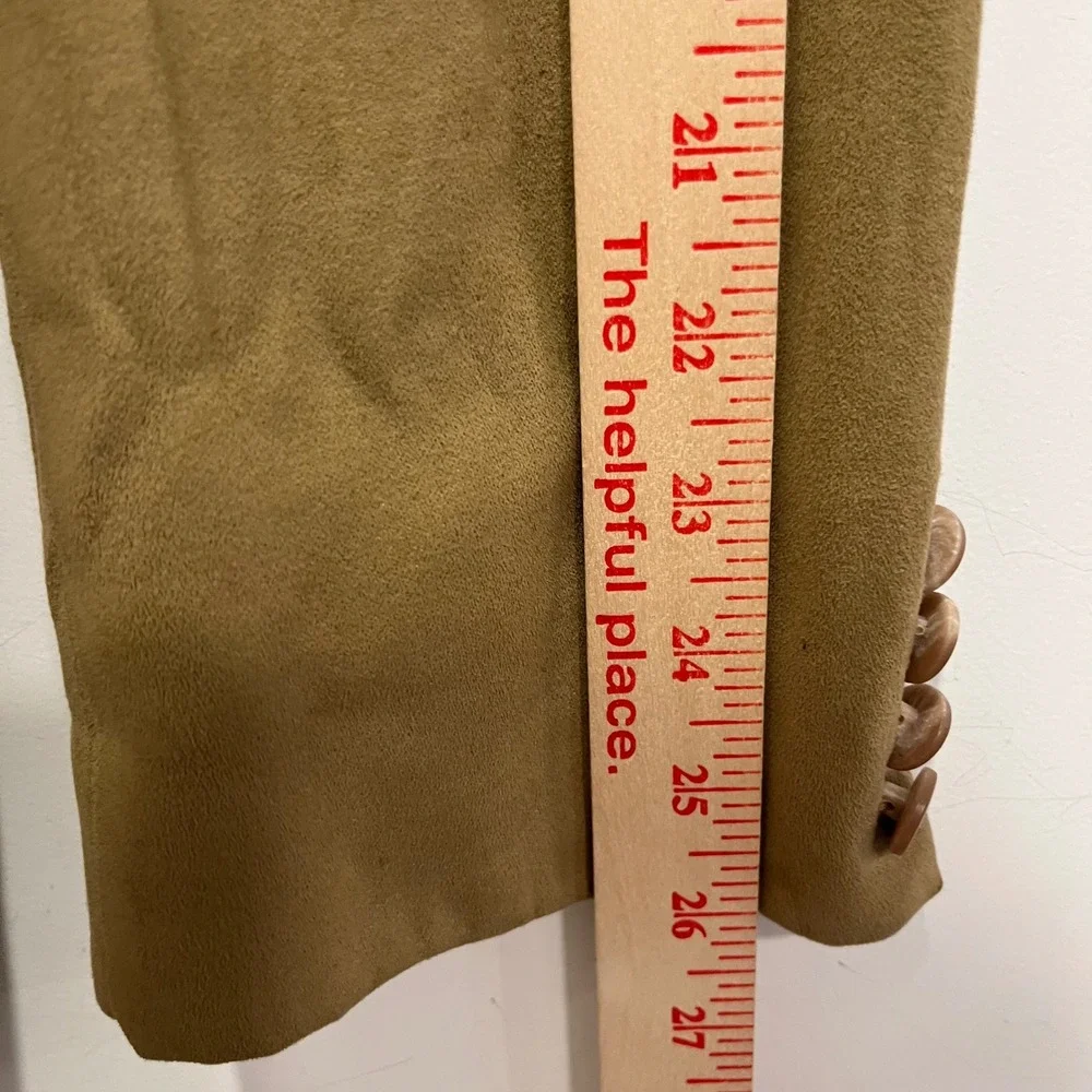 Lanvin Paris New York Mens Tan FeatherSuede Two Button Blazer Sport Coat
